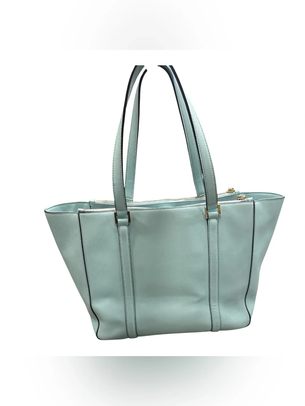 Kate Spade New York Light Blue Mint Saffiano Leather Tote Bag